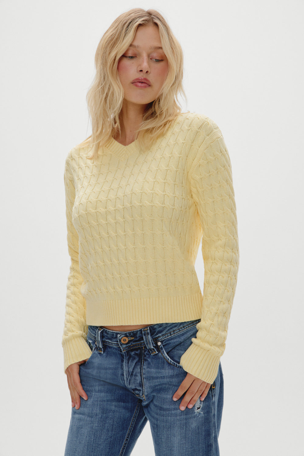 Prince Cable Knit Sweater - Vanilla Sugar | Frankies Bikinis