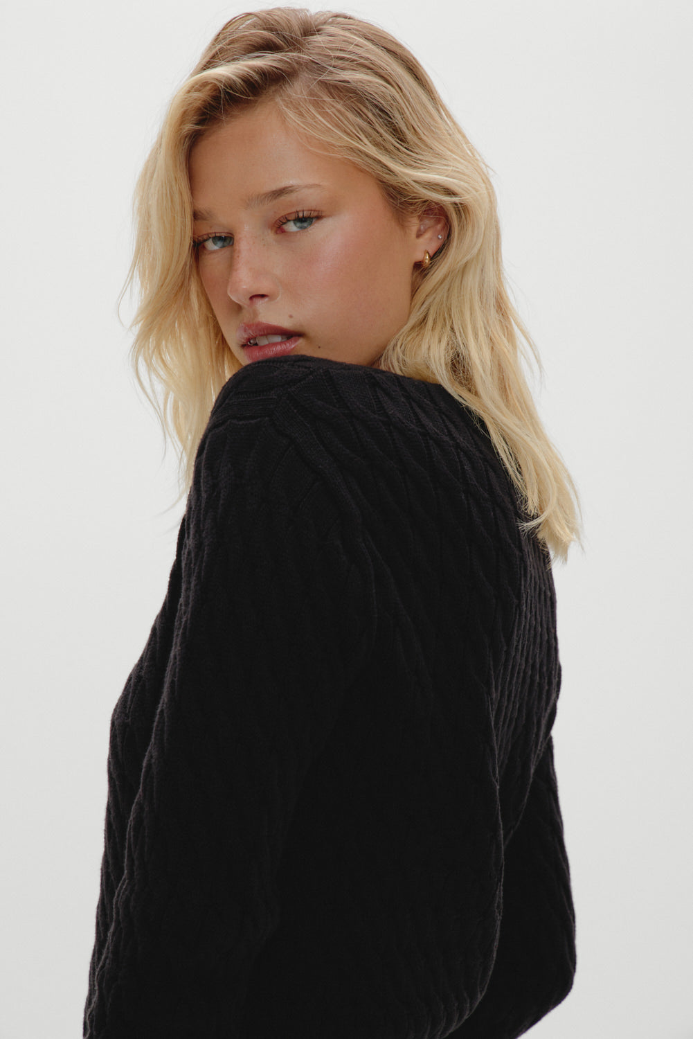 Prince Cable Knit Sweater - Black | Frankies Bikinis