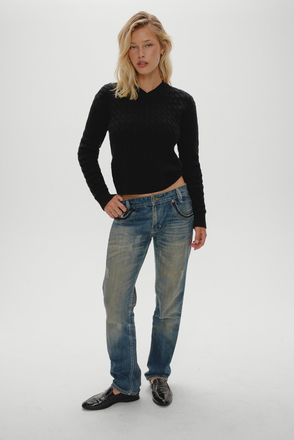 Prince Cable Knit Sweater - Black | Frankies Bikinis