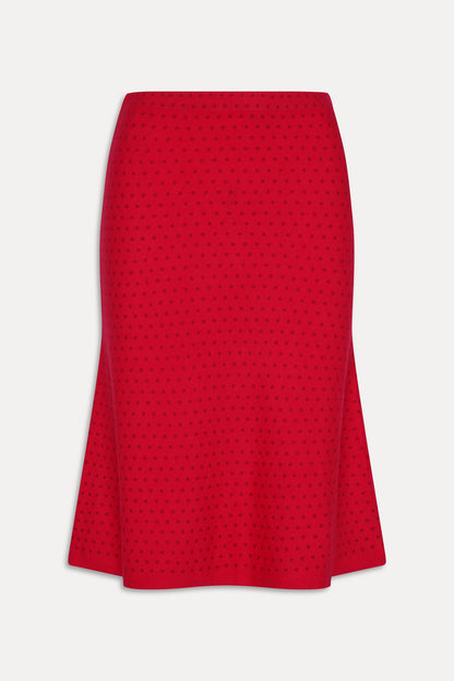 Magnolia Knit Midi Skirt - Cranberry | Frankies Bikinis