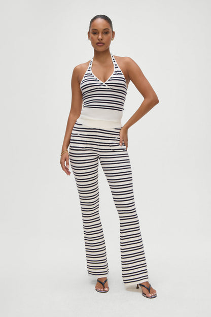 Dylan Knit Halter Top - Starlit Stripe | Frankies Bikinis