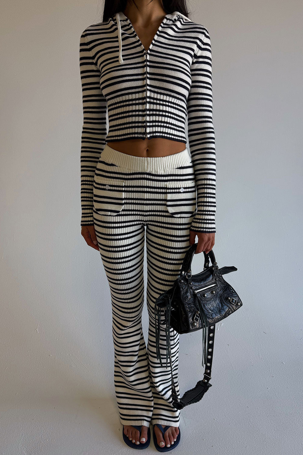 Camden Striped Knit Pants - Starlit Stripe | Frankies Bikinis