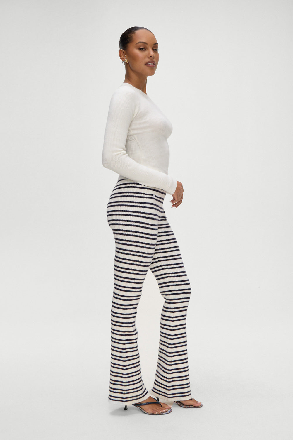 Camden Striped Knit Pants - Starlit Stripe | Frankies Bikinis