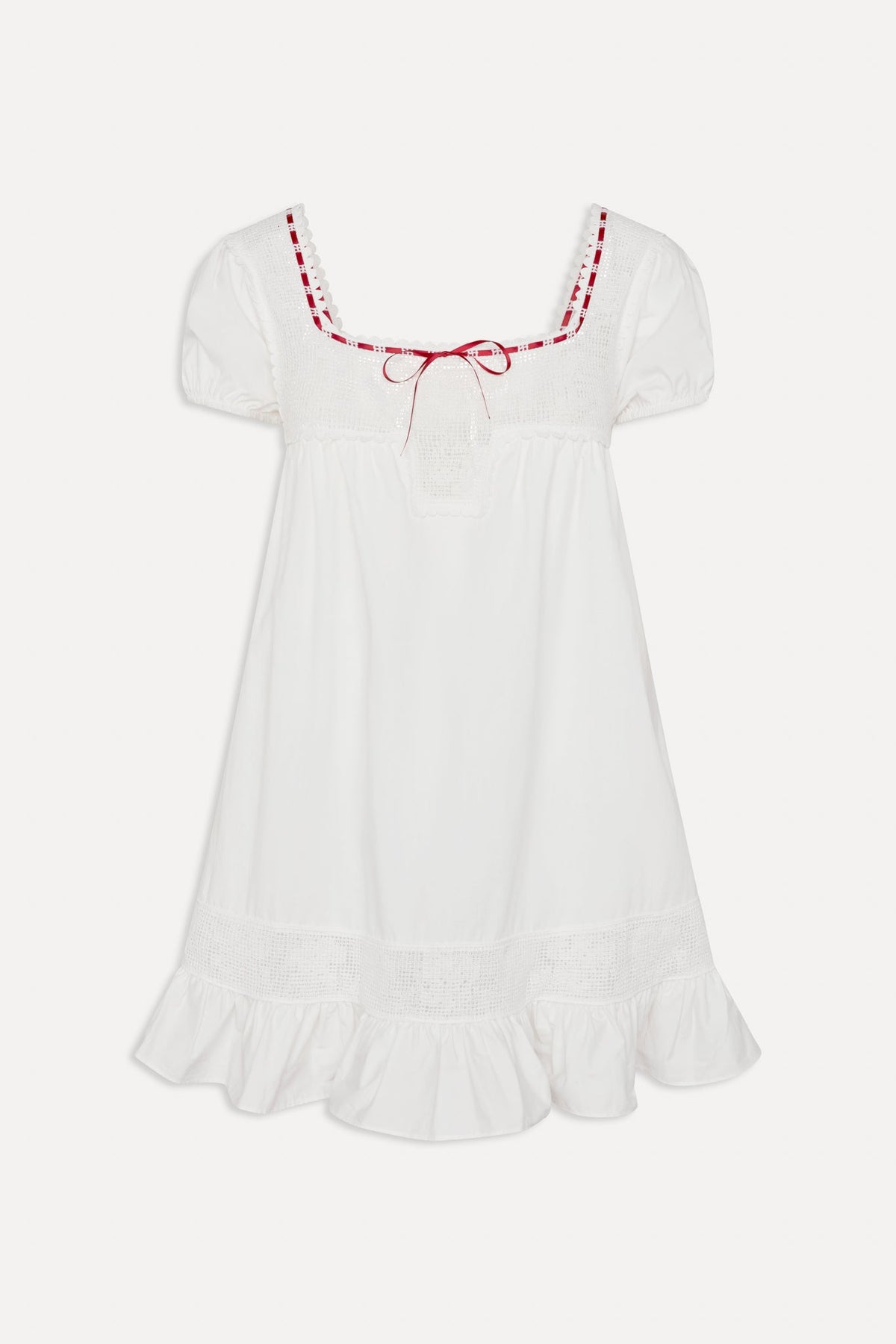 x BELLA HADID Western Poplin Mini Dress - White | Frankies Bikinis