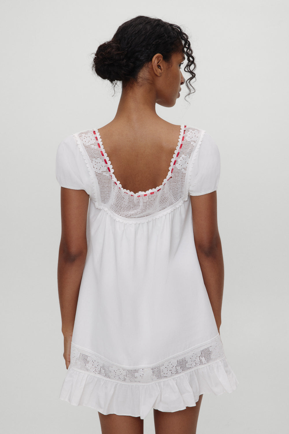 x BELLA HADID Western Poplin Mini Dress - White | Frankies Bikinis
