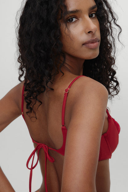 x BELLA HADID Austin Underwire Bikini Top - Valentine | Frankies Bikinis