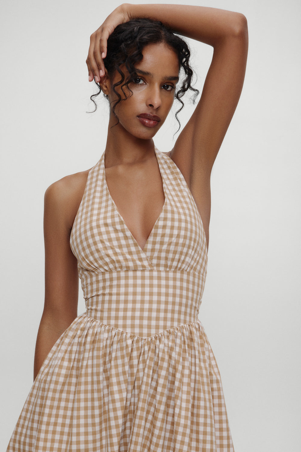 x BELLA HADID Prairie Midi Dress - Rodeo Gingham | Frankies Bikinis