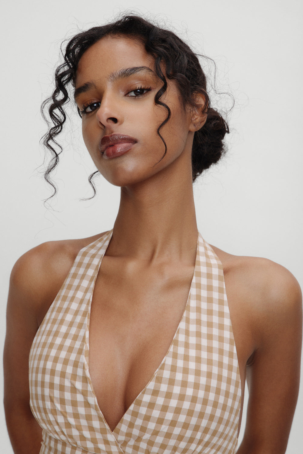 x BELLA HADID Prairie Midi Dress - Rodeo Gingham | Frankies Bikinis