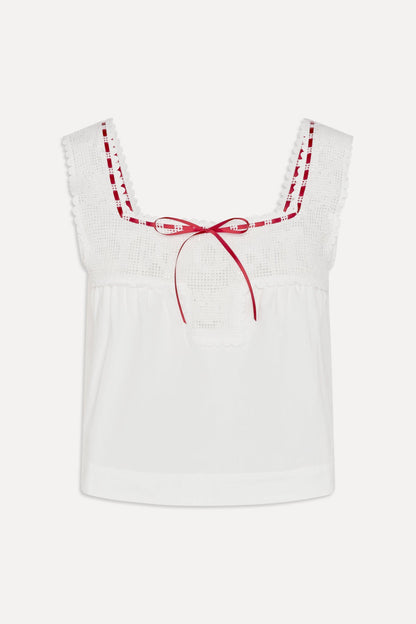 x BELLA HADID Heirloom Top - White | Frankies Bikinis