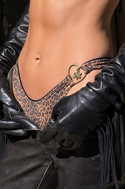 x BELLA HADID Full Moon Bikini Bottom - Lucky Leopard | Frankies Bikinis