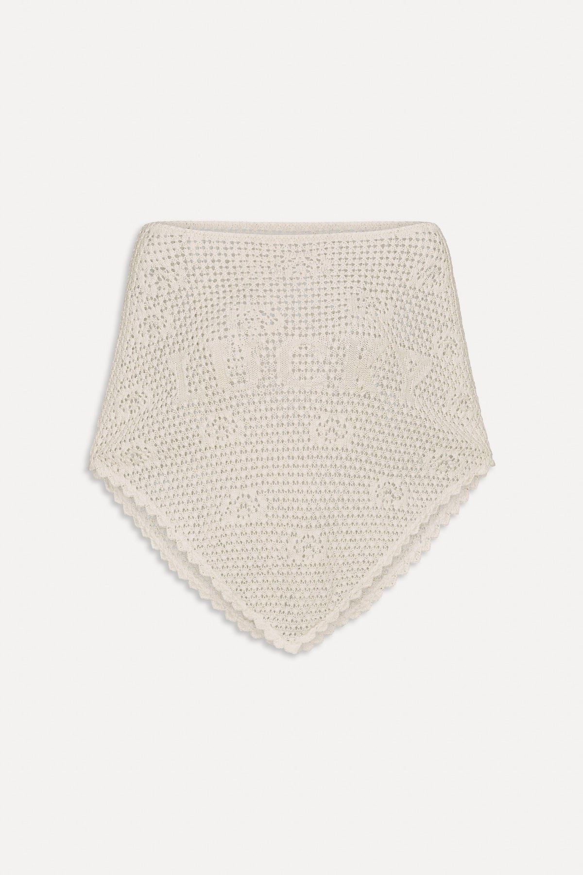 x BELLA HADID Western Crochet Poncho - White | Frankies Bikinis