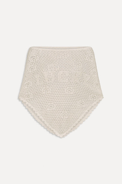 x BELLA HADID Western Crochet Poncho - White | Frankies Bikinis