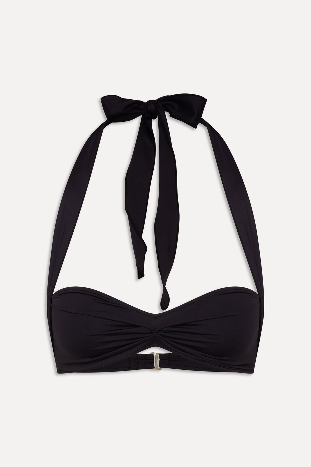 x BELLA HADID Sunday Halter Bikini Top - Black | Frankies Bikinis