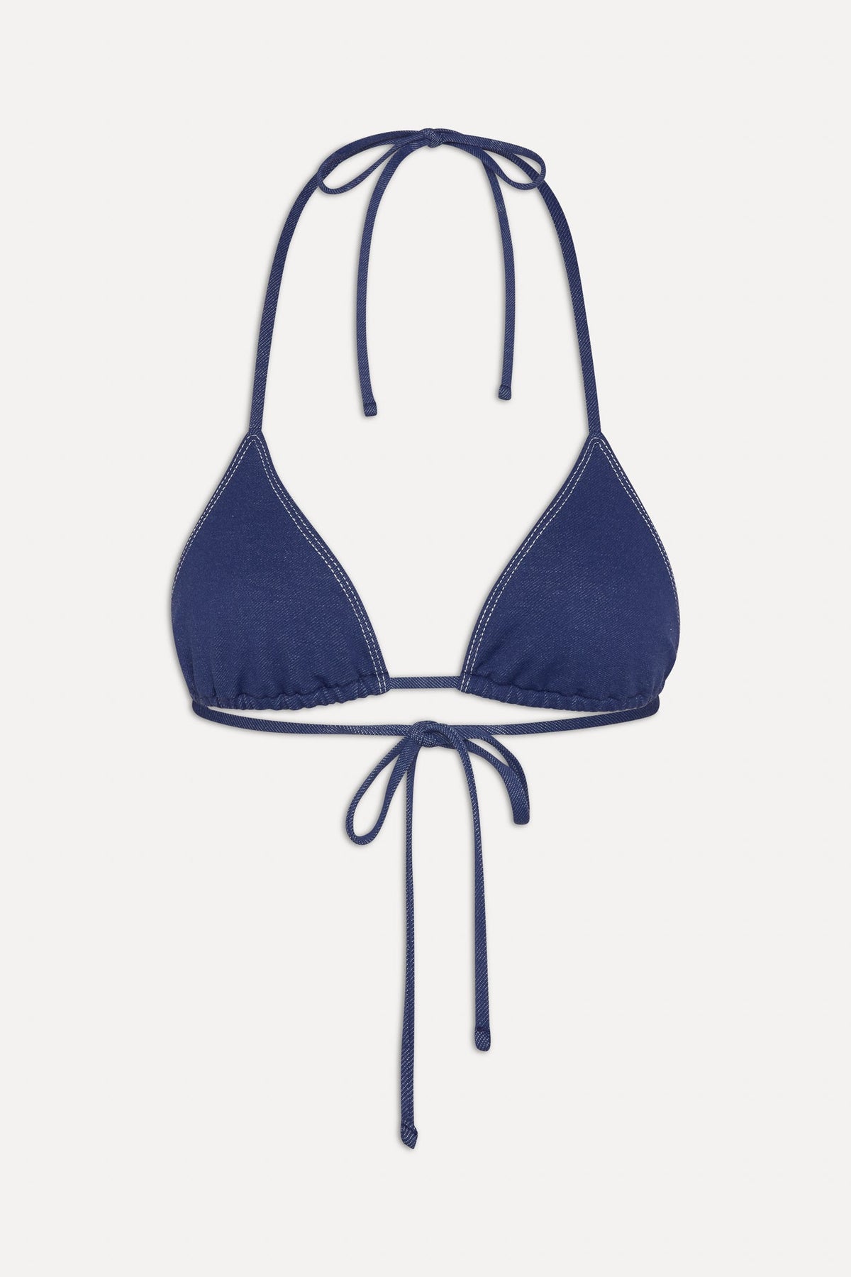 x BELLA HADID Nick Triangle Bikini Top - Summer Denim | Frankies Bikinis