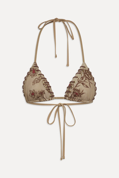 x BELLA HADID Nick Triangle Bikini Top - Desert Rose | Frankies Bikinis