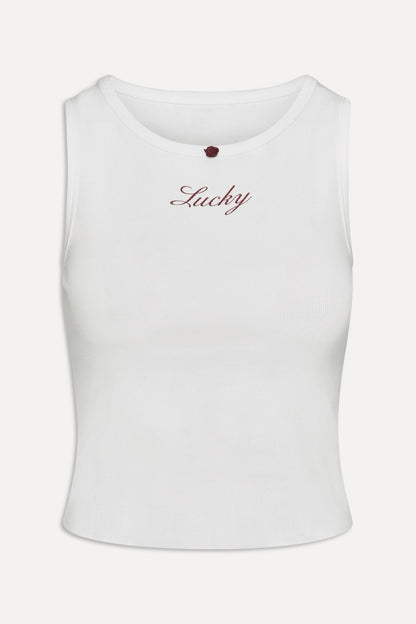 x BELLA HADID Reno Tank Top - Lone Star White | Frankies Bikinis