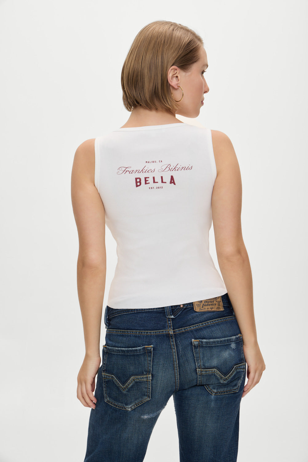 x BELLA HADID Reno Tank Top - Lone Star White | Frankies Bikinis