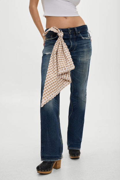 x BELLA HADID Little Miss Head Scarf - Rodeo Gingham | Frankies Bikinis