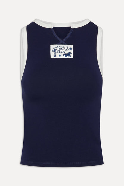 x BELLA HADID Dreamer Tank Top - Lone Star Blue | Frankies Bikinis