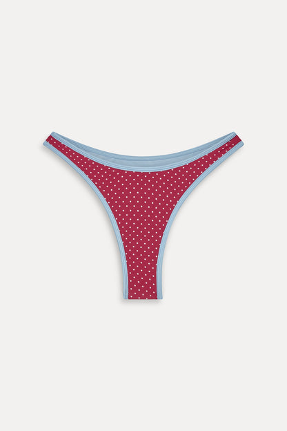 Dove Polka Dot Bikini Bottom - Tuscany | Frankies Bikinis