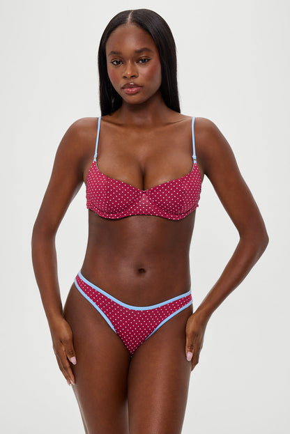 Dove Polka Dot Bikini Bottom - Tuscany | Frankies Bikinis