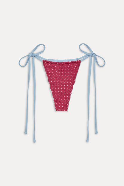 Tidal Polka Dot Bikini Bottom - Tuscany | Frankies Bikinis