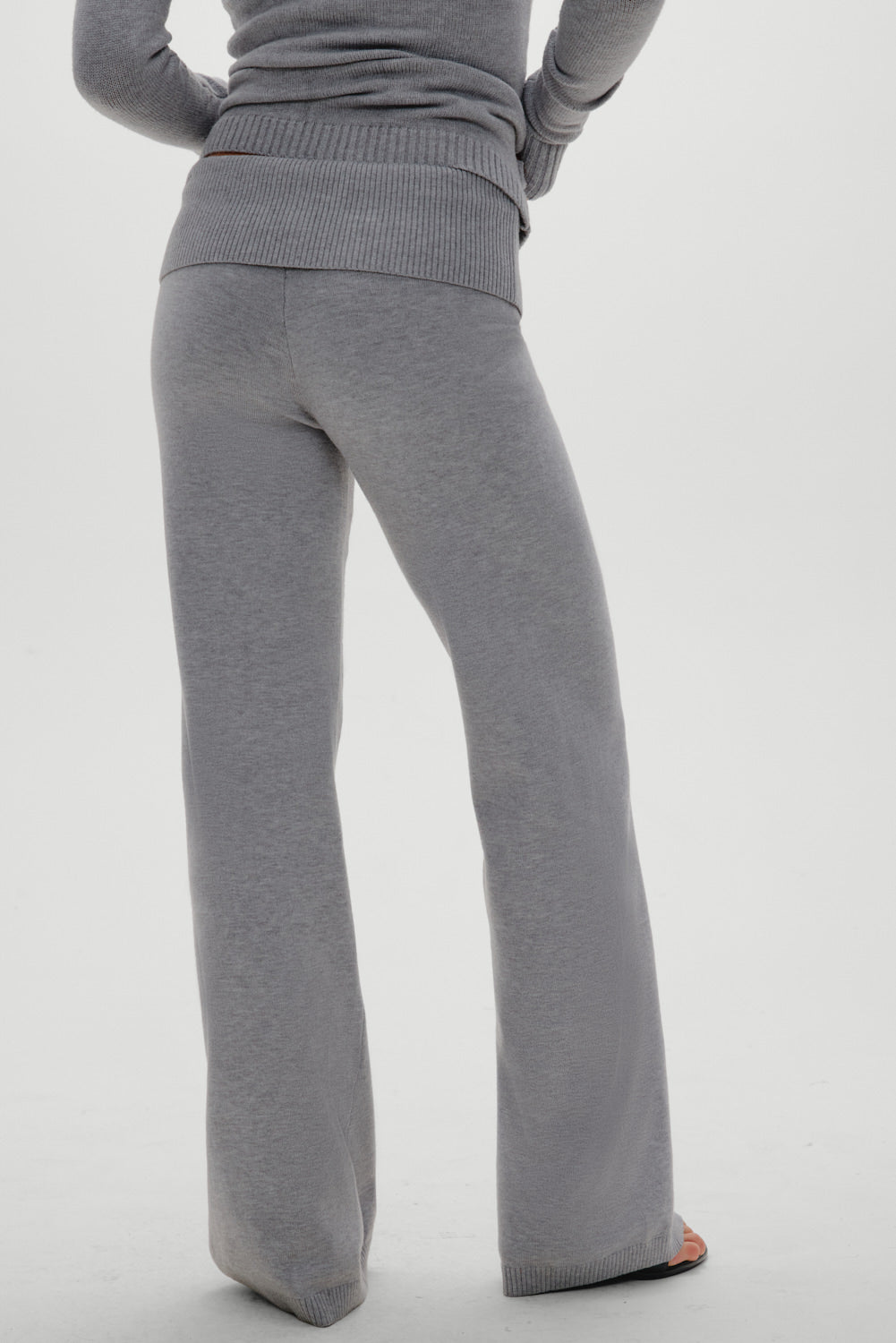 Dawson Knit Fold Over Pants - Cloud Cover | Frankies Bikinis