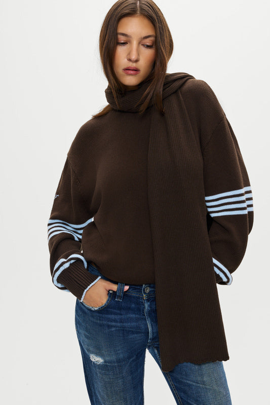 Snug Knit Scarf - Chocolate Brown | Frankies Bikinis