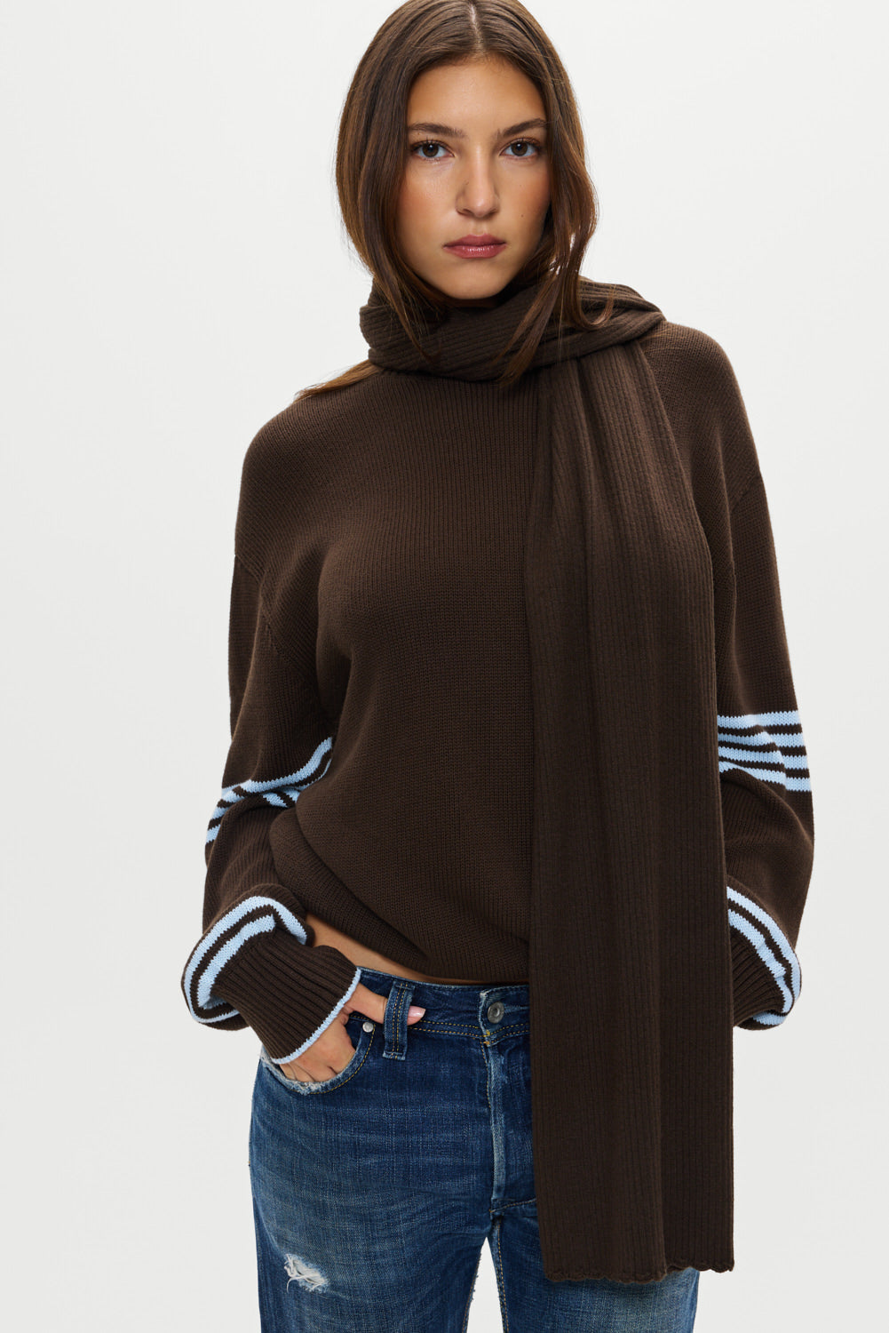 Snug Knit Scarf - Chocolate Brown | Frankies Bikinis