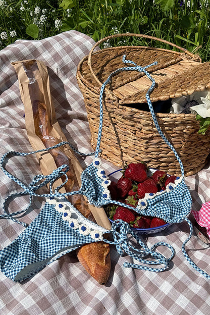 Divine Skimpy String Bikini Bottom - Picnic | Frankies Bikinis