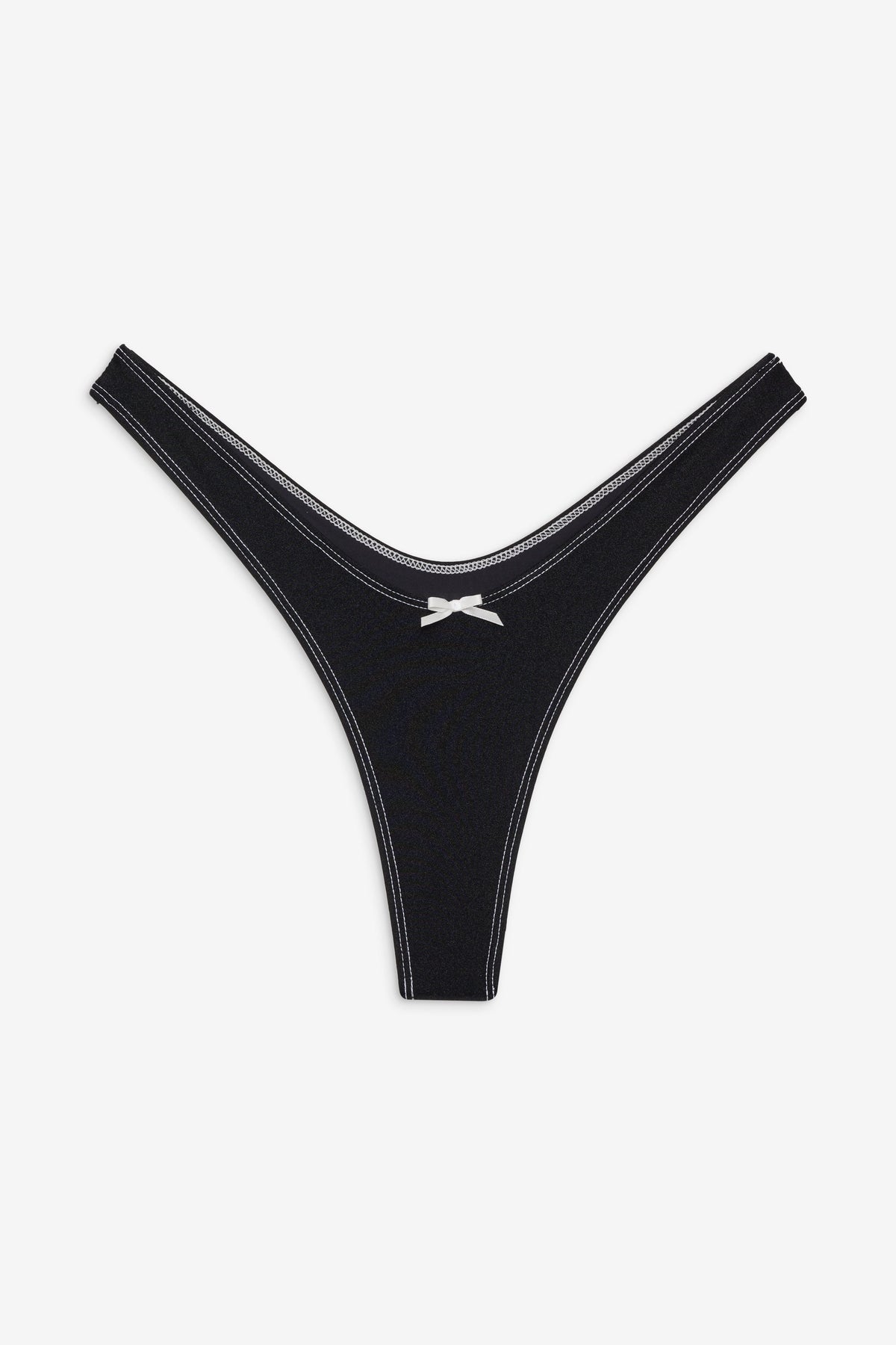 Full Moon Micro Bikini Bottom - Black Shine | Frankies Bikinis