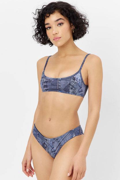 Dallas Bralette Bikini Top - Blue Jean | Frankies Bikinis