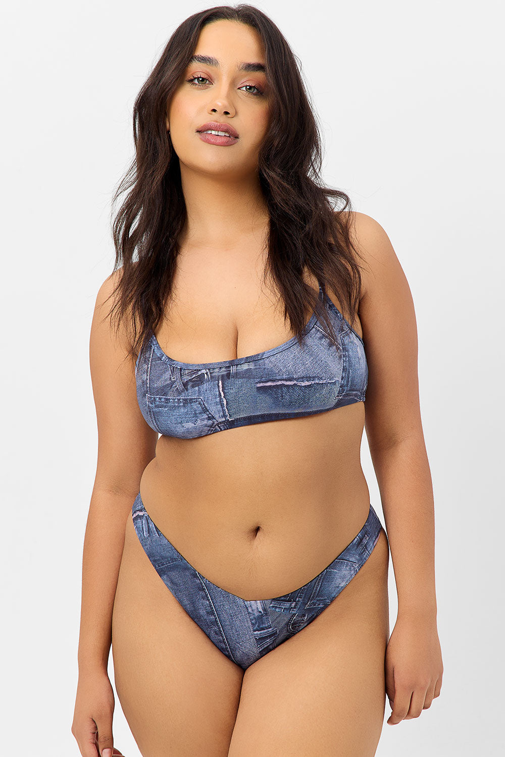 Dallas Bralette Bikini Top - Blue Jean | Frankies Bikinis