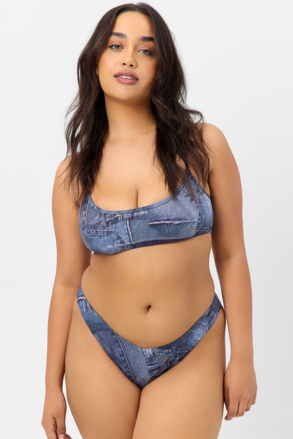 Dallas Bralette Bikini Top - Blue Jean | Frankies Bikinis