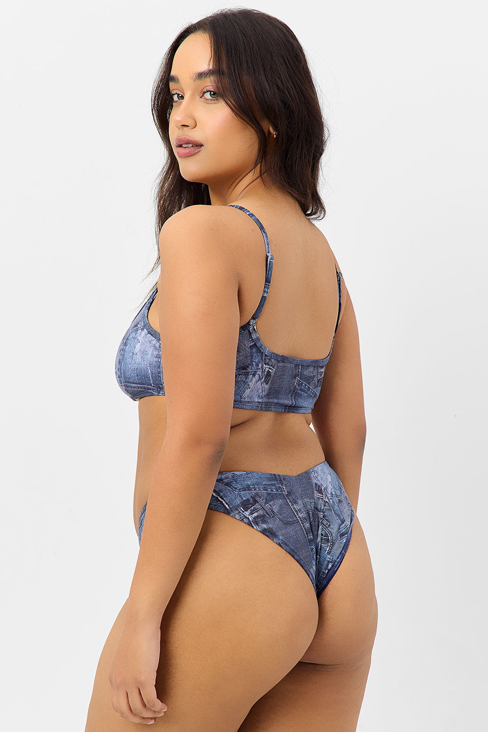Dallas Bralette Bikini Top - Blue Jean | Frankies Bikinis