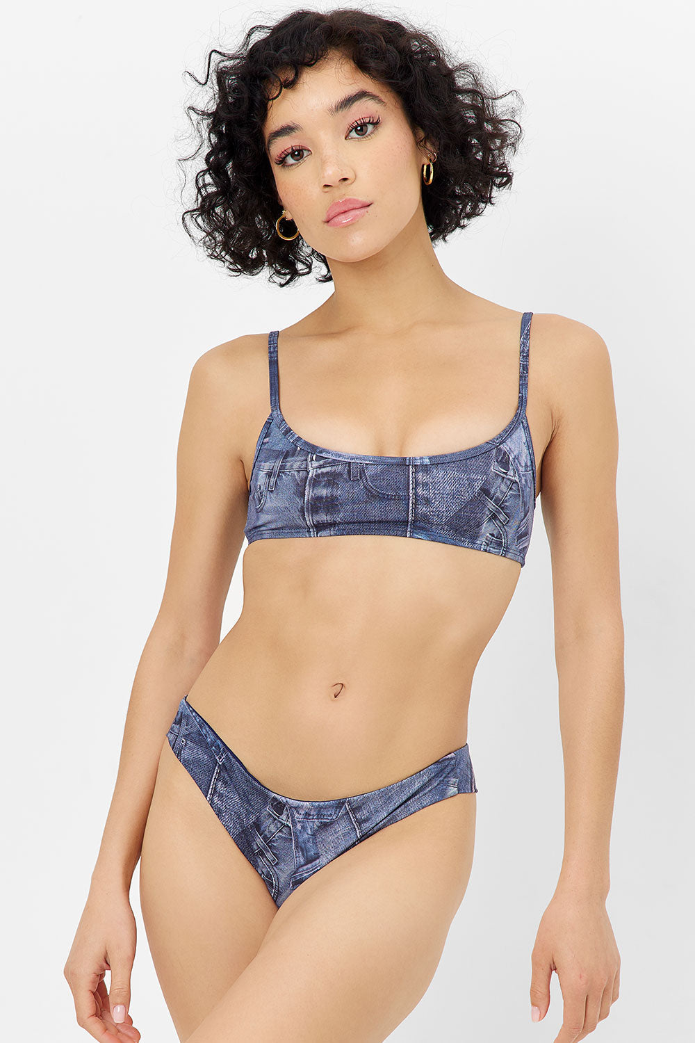 Dallas Bralette Bikini Top - Blue Jean | Frankies Bikinis