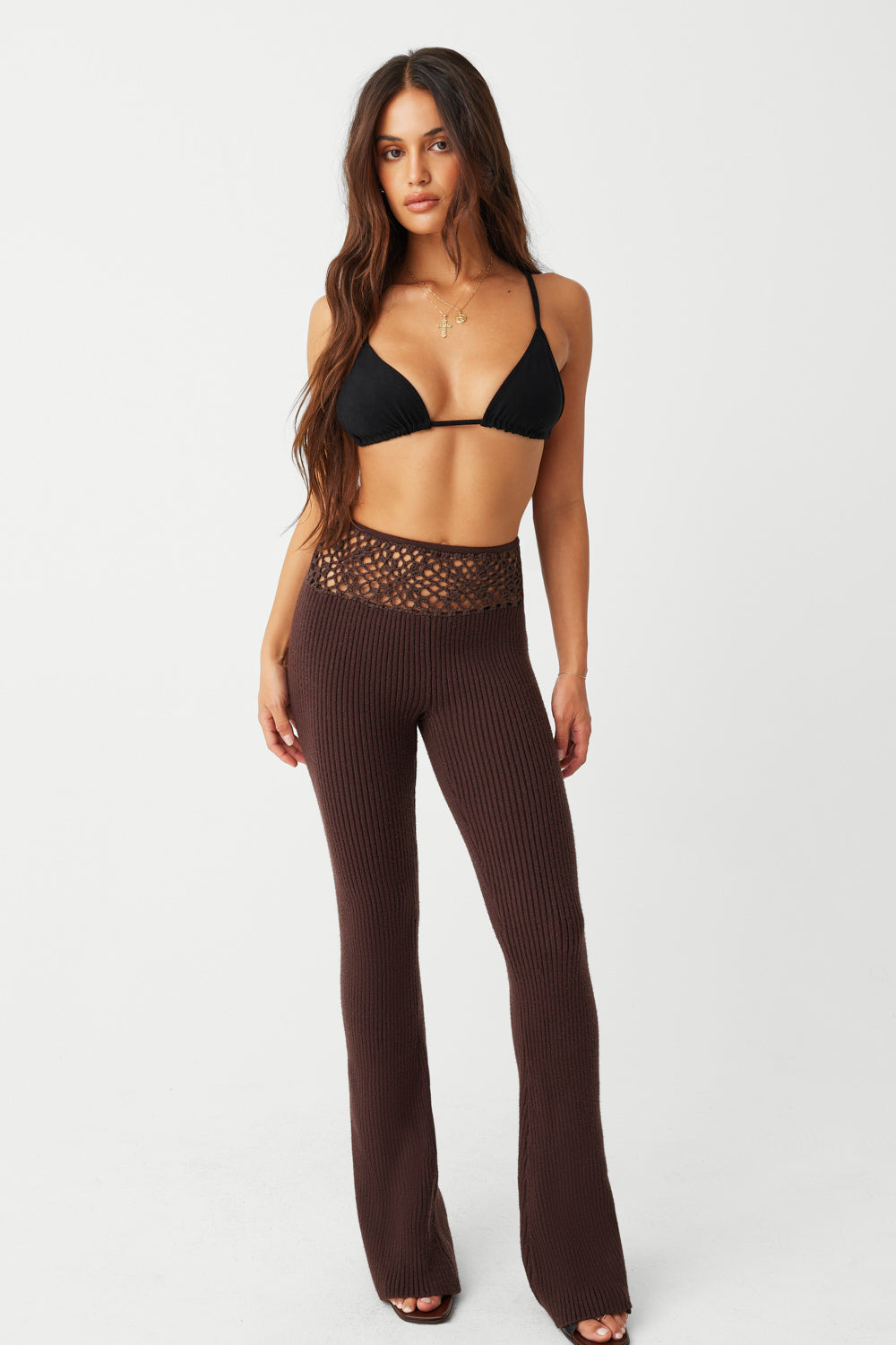 Heaven Ribbed Cloud Knit Pant - Bourbon | Frankies Bikinis