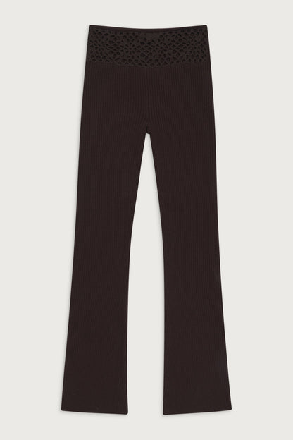 Heaven Ribbed Cloud Knit Pant - Bourbon | Frankies Bikinis