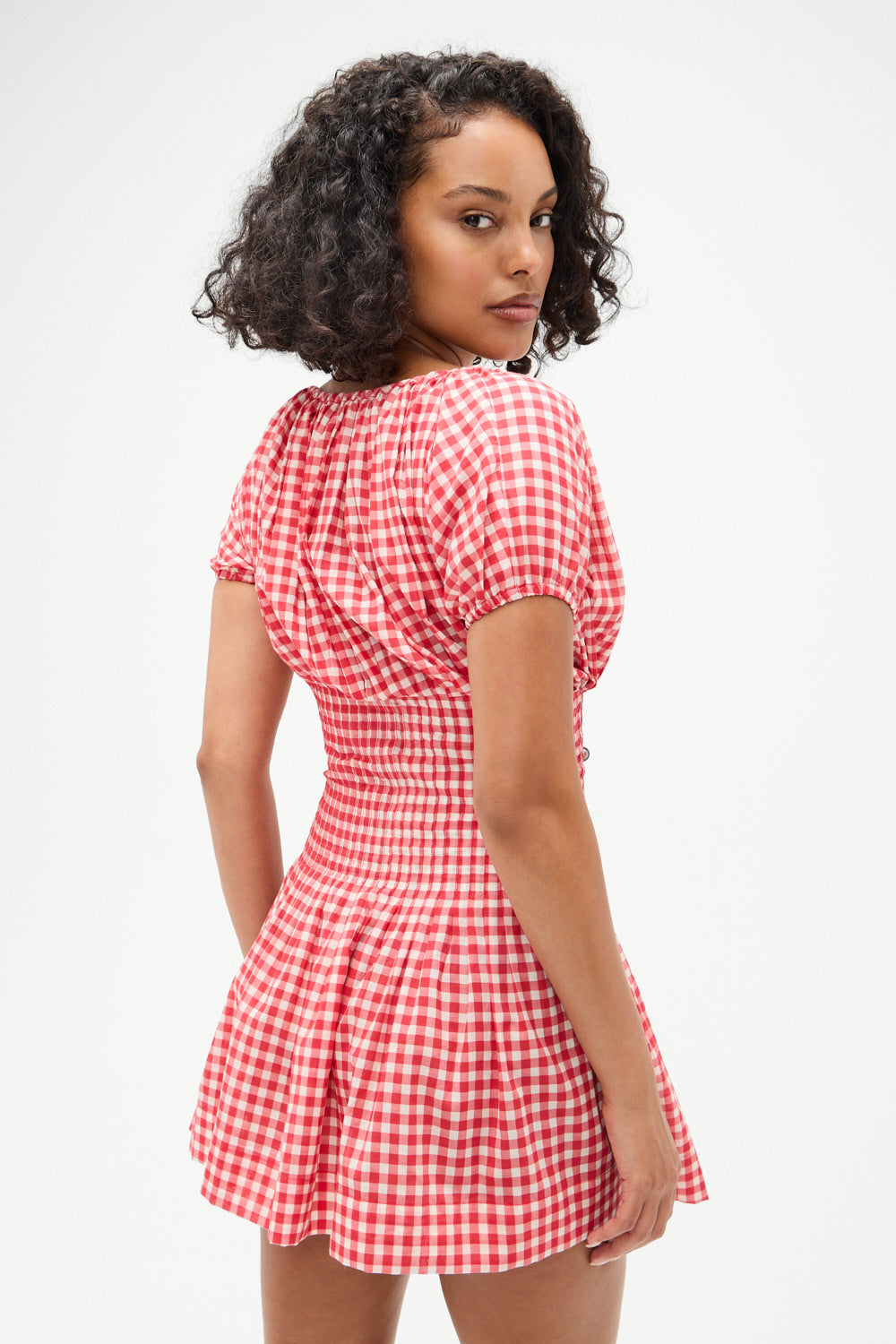 Sadie Gingham Mini Dress - Cherry Gingham | Frankies Bikinis