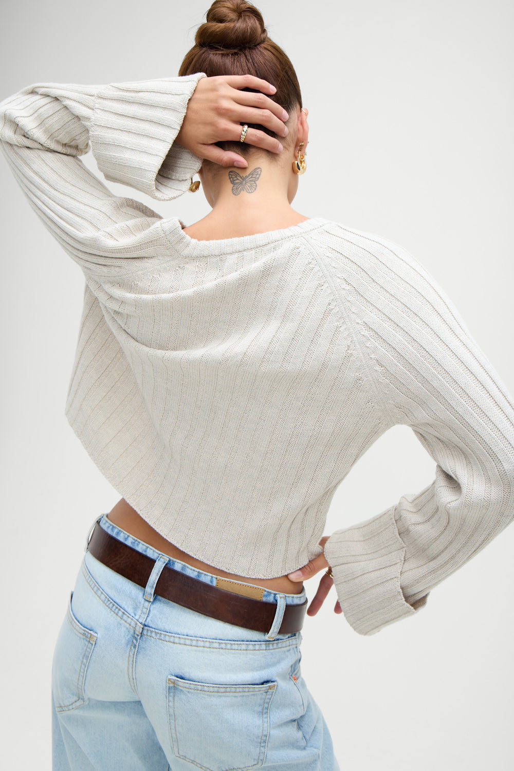 Ashton Cotton Knit Sweater - Cream | Frankies Bikinis