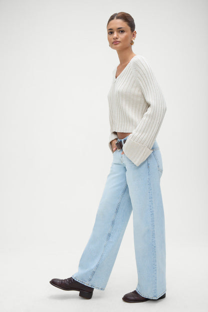 Ashton Cotton Knit Sweater - Cream | Frankies Bikinis