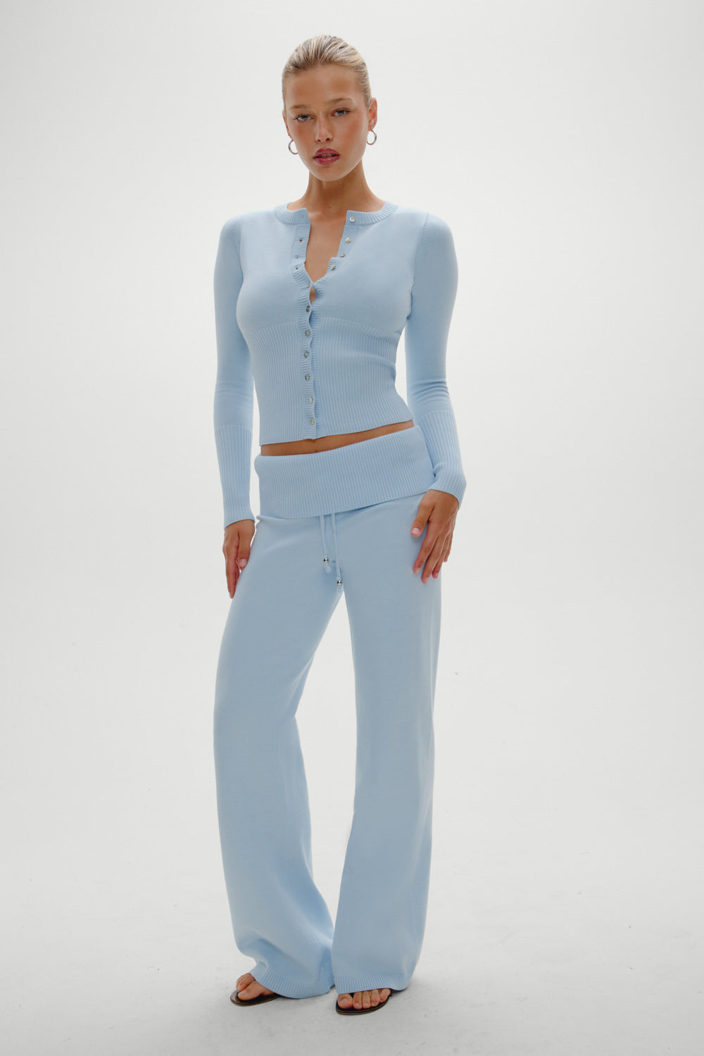 Lenon Button Up Knit Sweater - Daydream | Frankies Bikinis