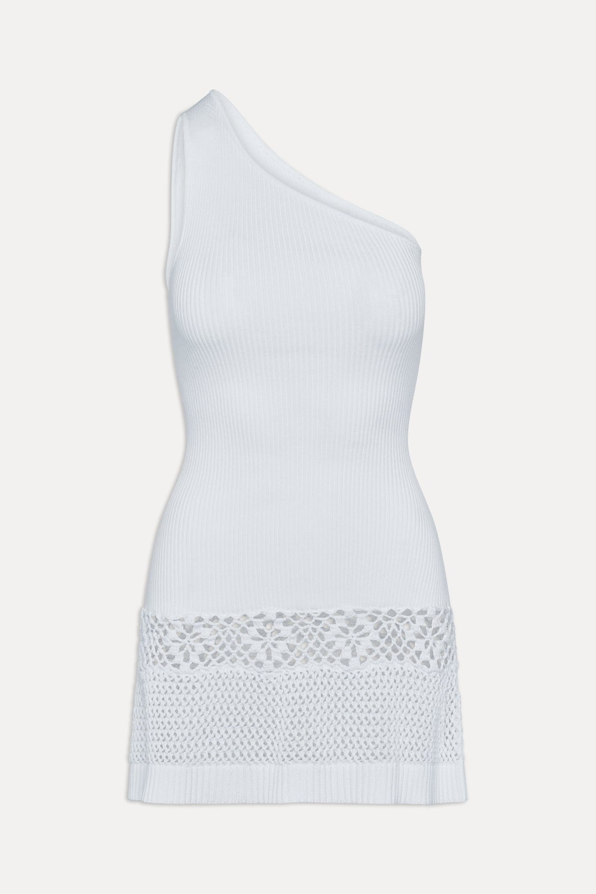 Serenade One Shoulder Crochet Dress - White | Frankies Bikinis