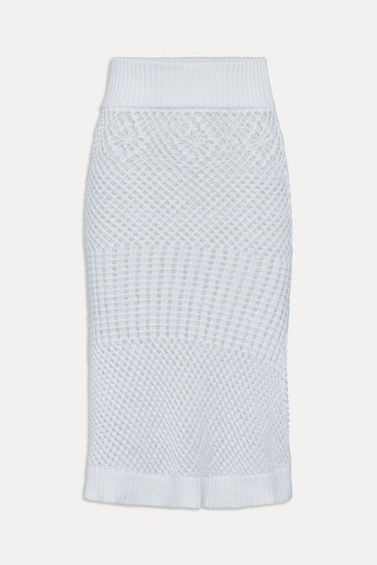 Orchard Crochet Midi Skirt - White | Frankies Bikinis