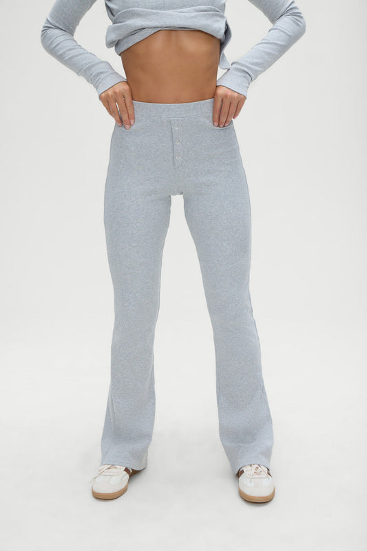 Blair Cotton Pants - Heather Grey | Frankies Bikinis