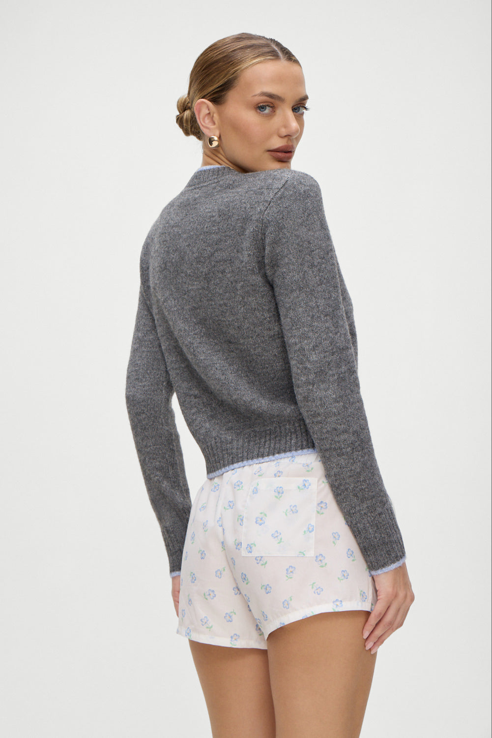Brentwood V Neck Sweater - Winter Sky | Frankies Bikinis