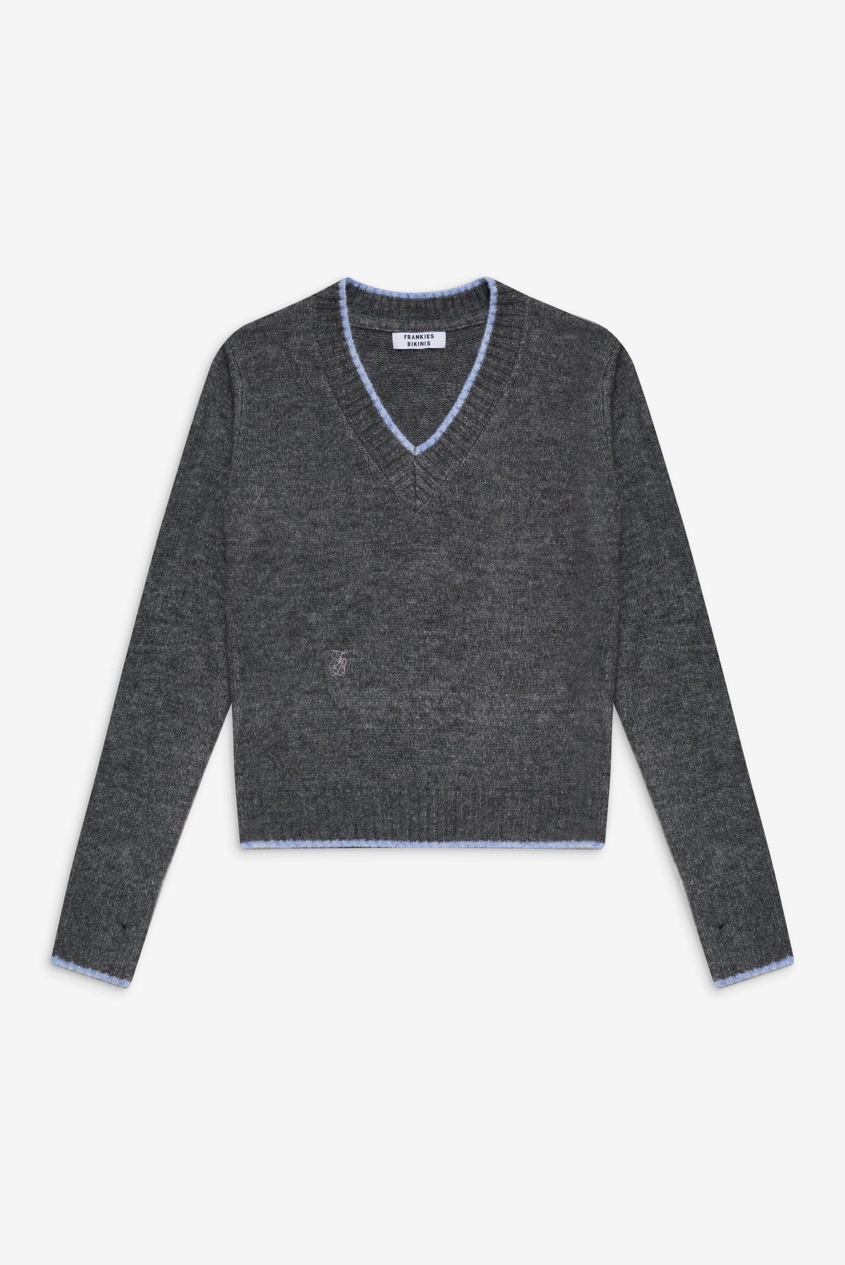 Brentwood V Neck Sweater - Winter Sky | Frankies Bikinis