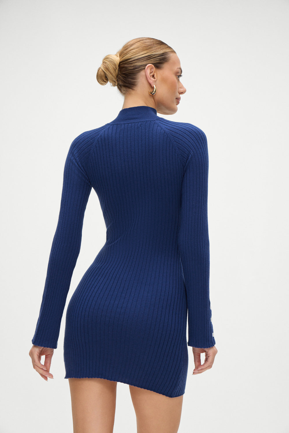 Isla Long Sleeve Mini Dress - Midnight Blue | Frankies Bikinis