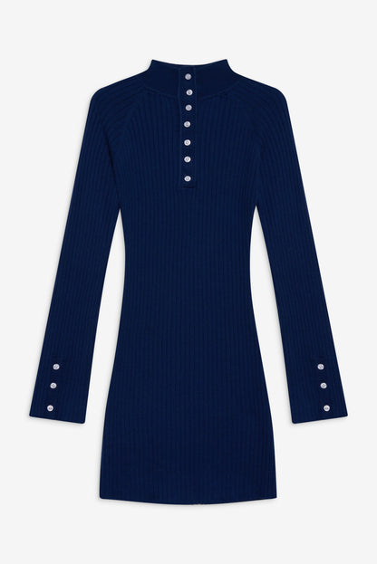 Isla Long Sleeve Mini Dress - Midnight Blue | Frankies Bikinis