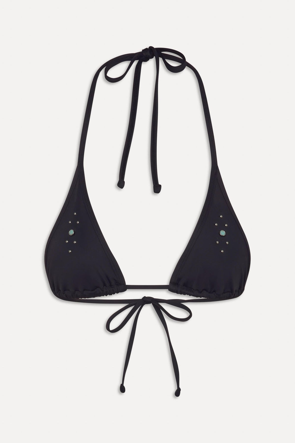 x BELLA HADID Paradise Halter Bikini Top - Lone Star Black | Frankies Bikinis
